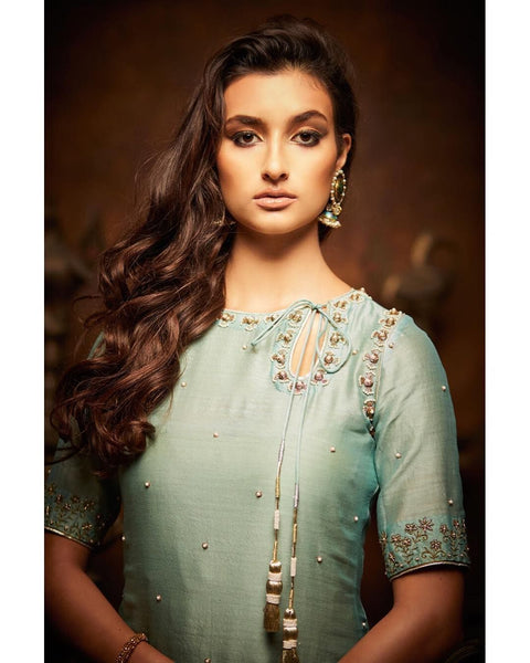 Buy online Blue Net Kurti from Kurta Kurtis for Women by Nitin Garments for  ₹639 at 29% off | 2024 Limeroad.com